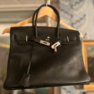 Older black Togo Birkin rep 35 palladium, some issues